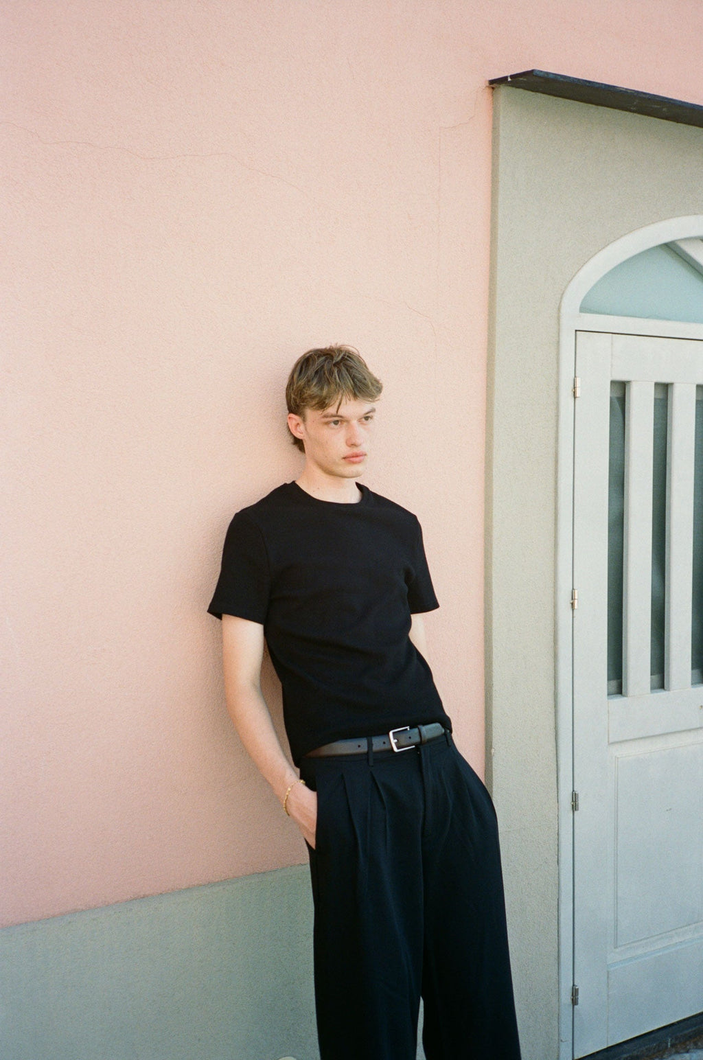 Bernard Ribbed T-Shirt, Black
