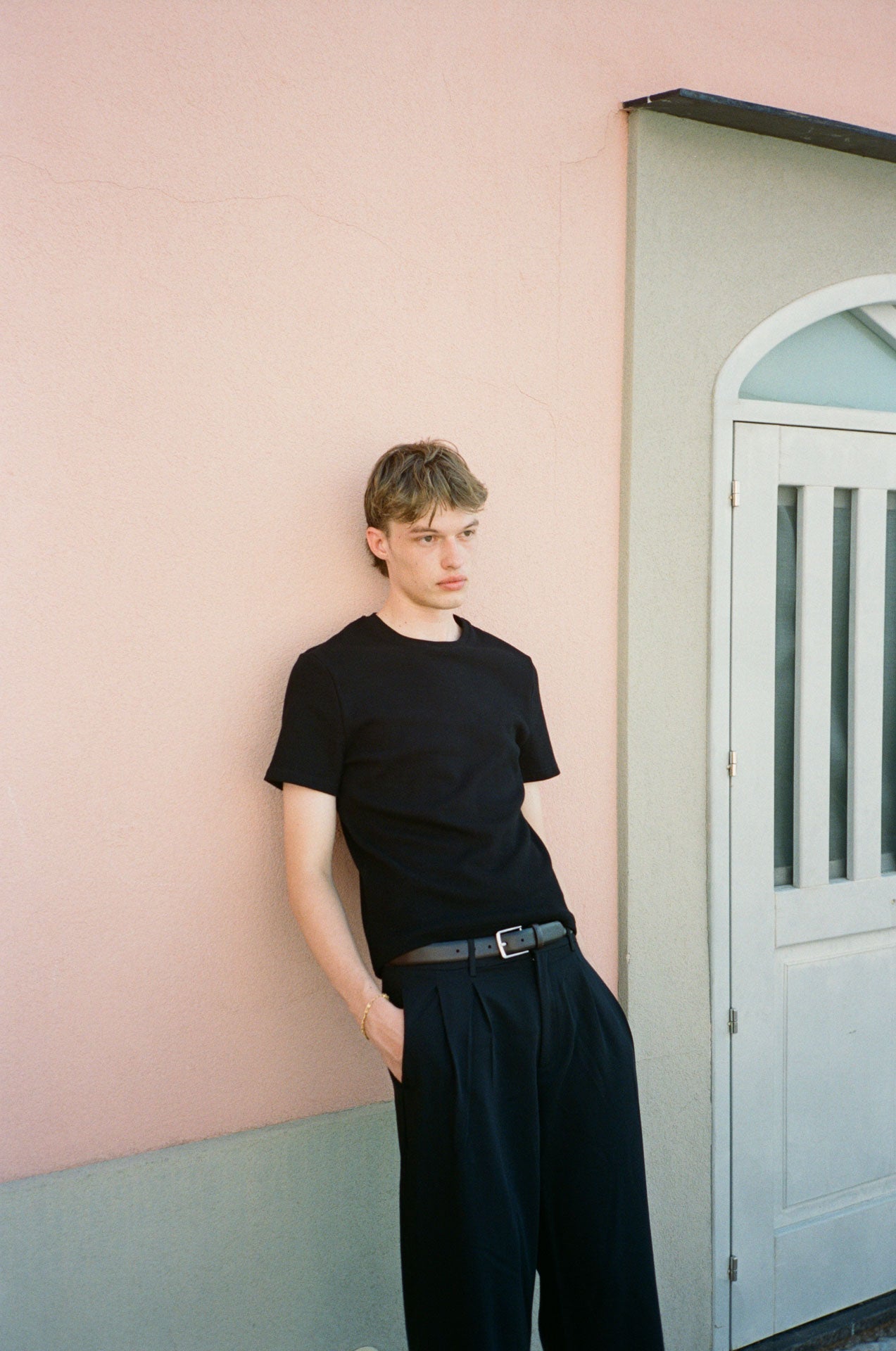 Bernard Ribbed T-Shirt, Black