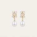 Floral Pearl Drop Earrings