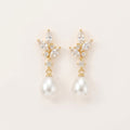 Dainty Pearl Drop Earrings in 18K Gold