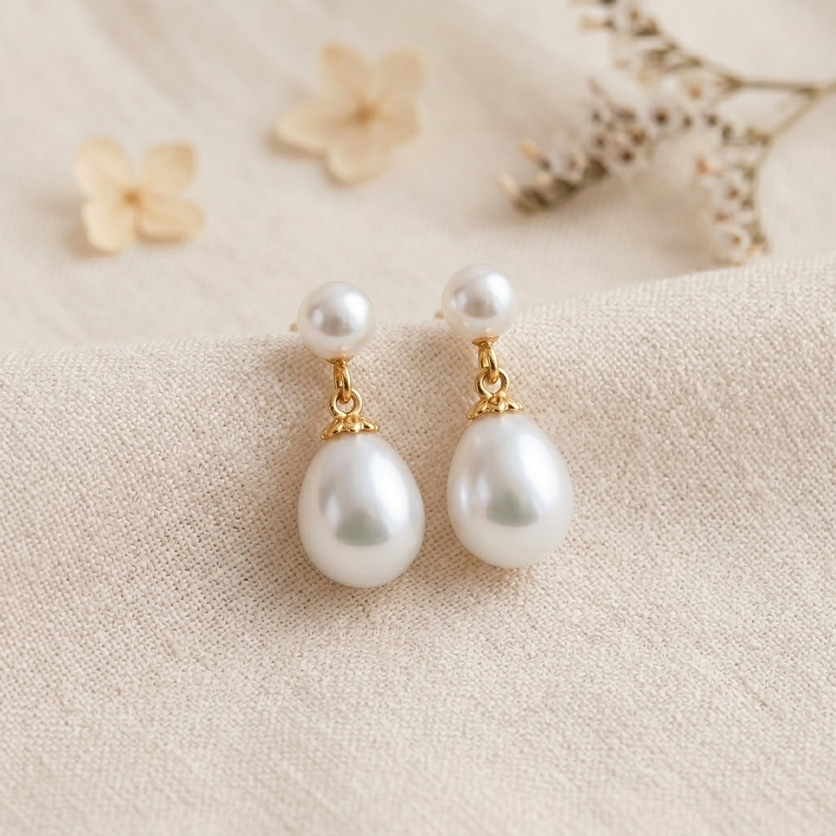 Freshwater Pearl Drop Earrings with Silver Post