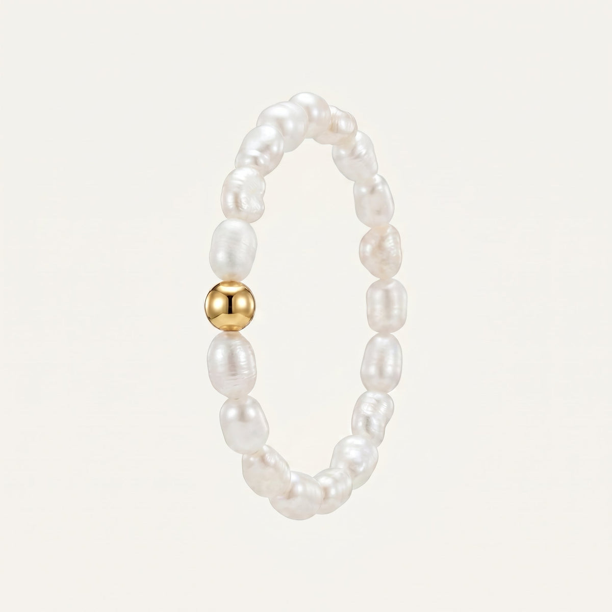 Freshwater Pearl Beaded Ring in Sterling Silver