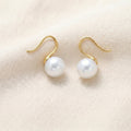 Freshwater Pearl Hoop Earrings with Silver