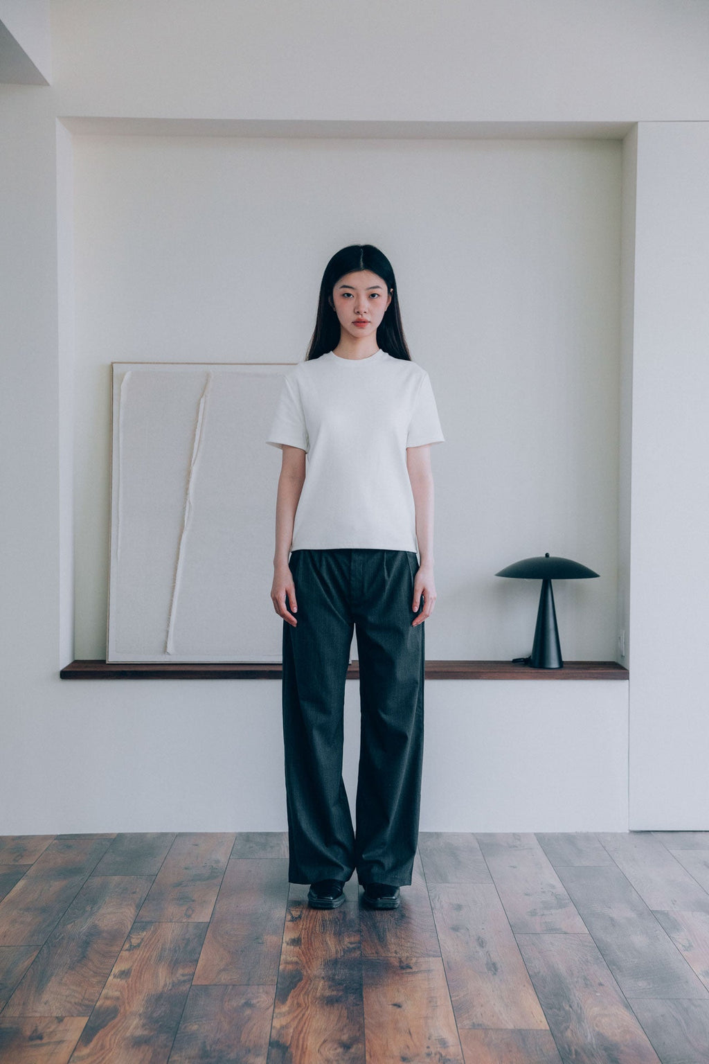 Bernard Ribbed T-Shirt, White