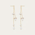 Bow Baroque Pearl Drop Earrings in 14K Gold Plated | 925 Sterling Silver