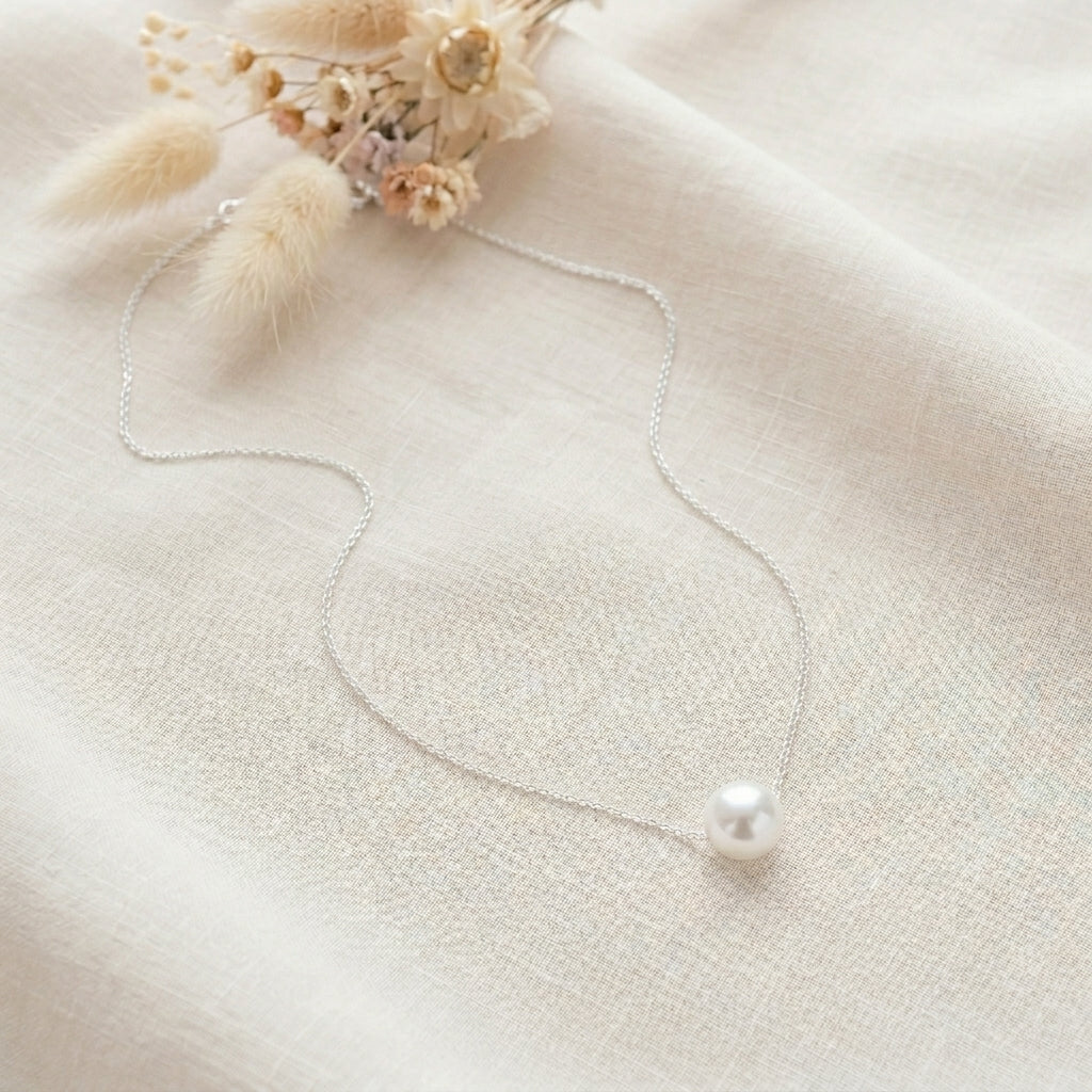 Freshwater Pearl Necklace in Sterling Silver