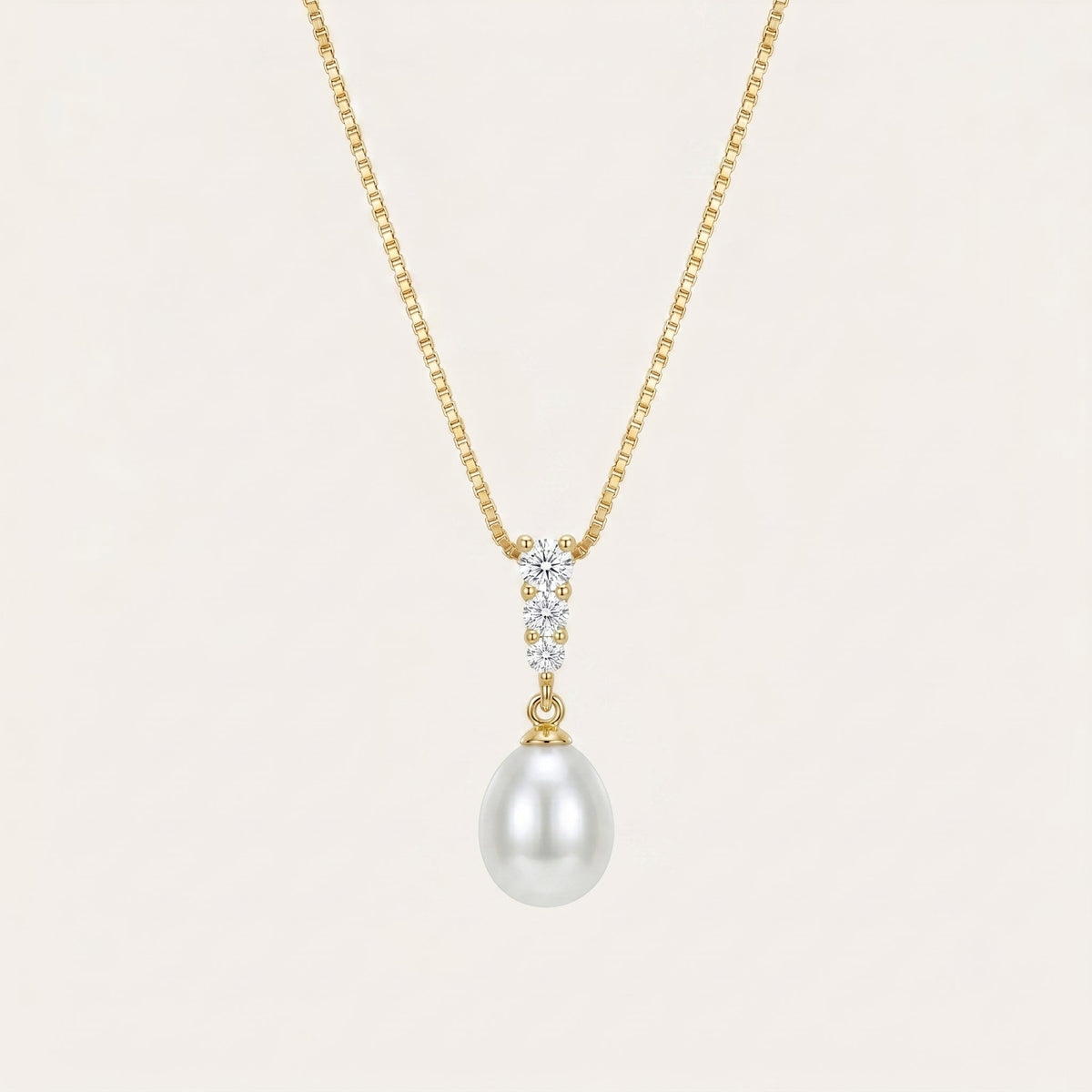 Freshwater Pearl Pendant Necklace in Sterling Silver
