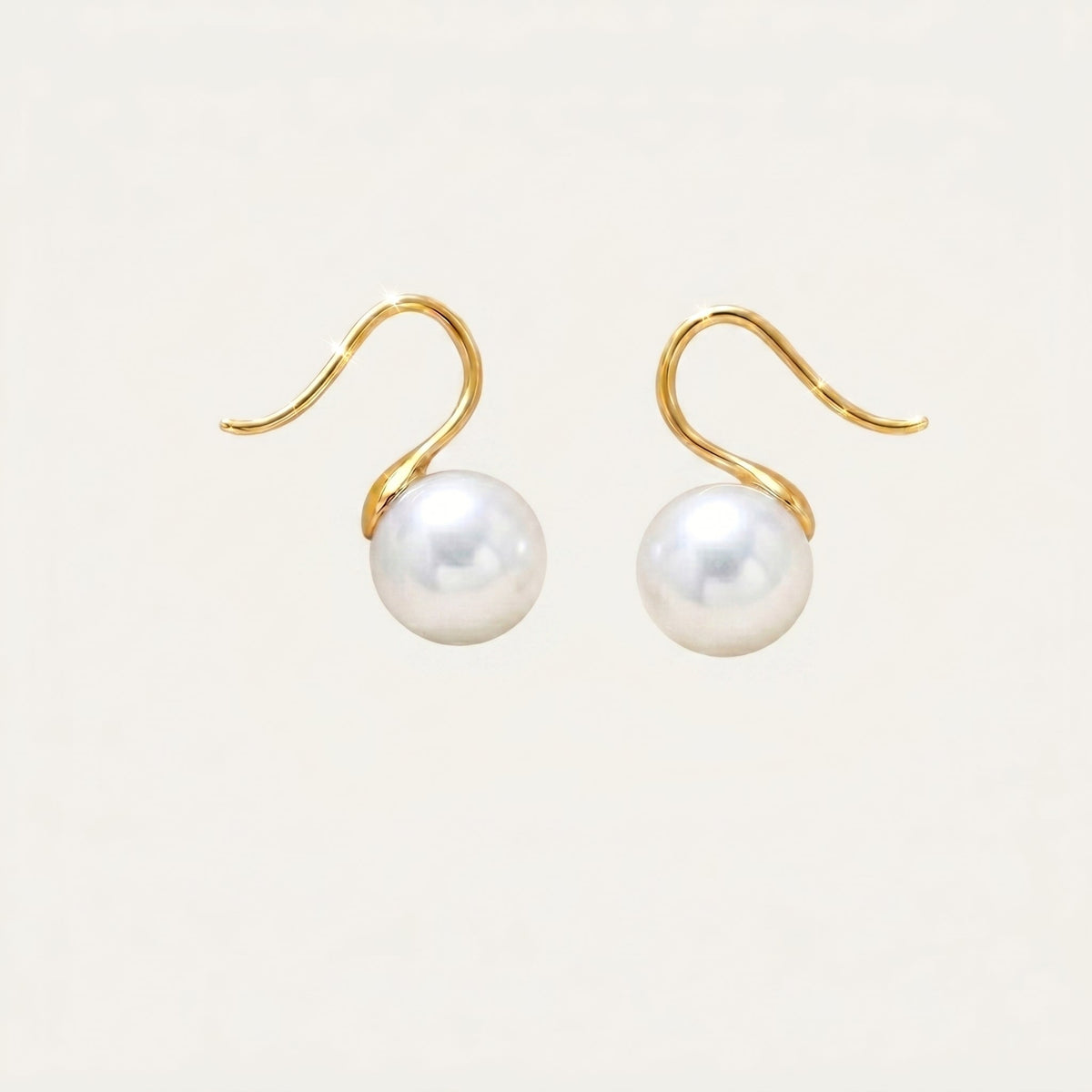 Freshwater Pearl Hoop Earrings with Silver