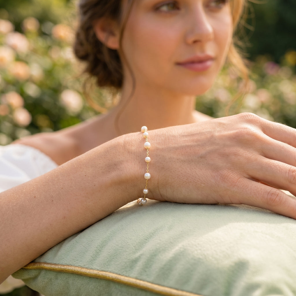Freshwater Pearl Bracelet in Sterling Silver