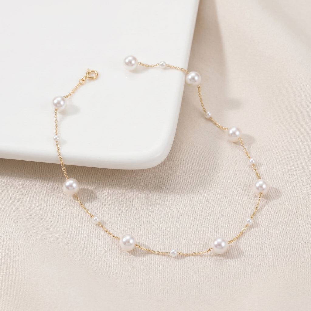 Freshwater Pearl Bracelet in Sterling Silver
